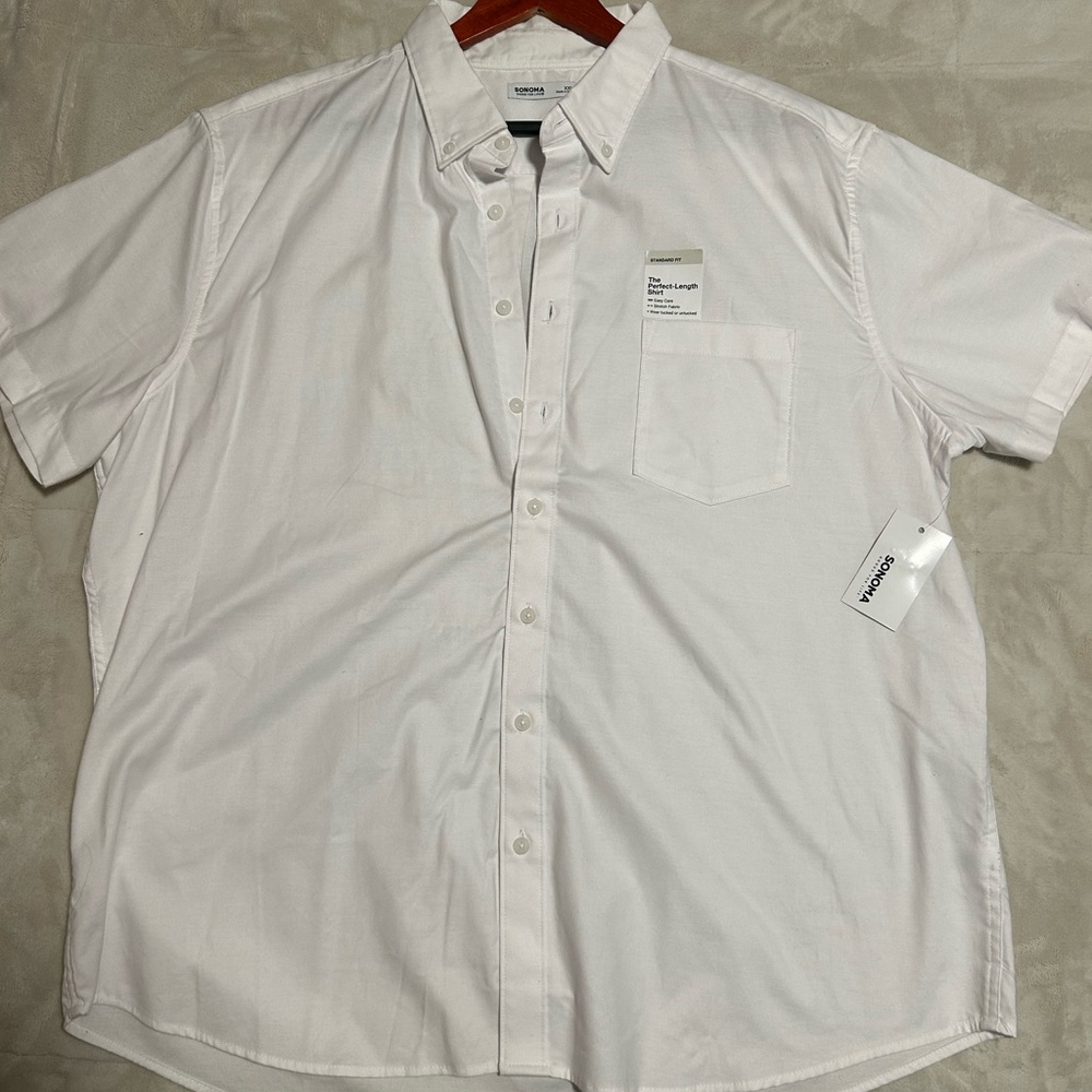 Sonoma Men's White Casual Button Down Shirt